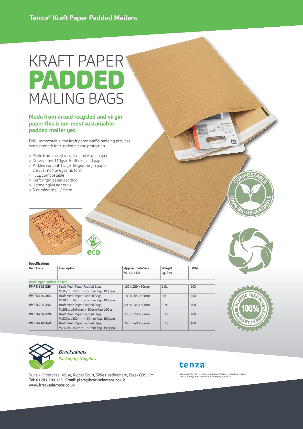 Kraft Mailing Bags Kraft Mailing Bags - Brackadams