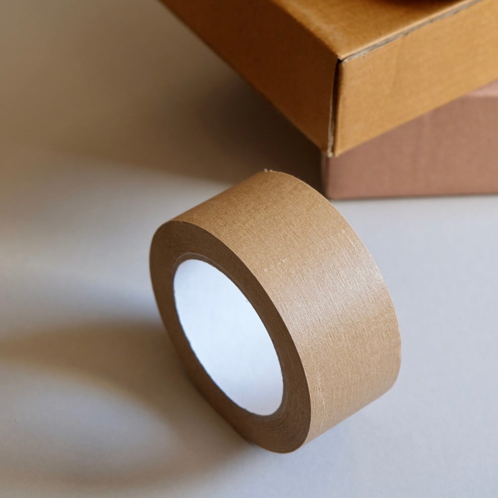 brown tape and boxes