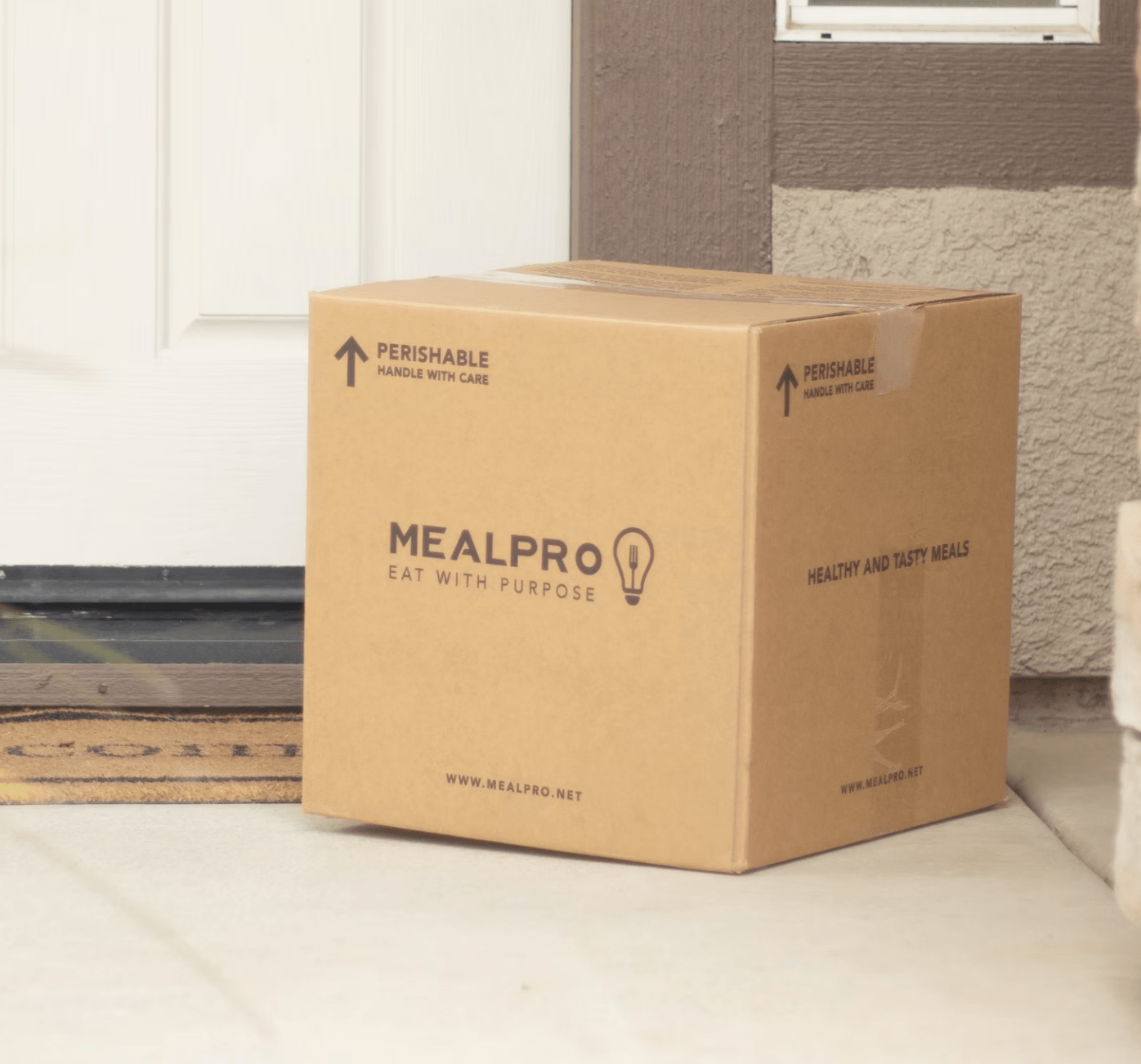 Printed Cardboard Box - Mealpro Unsplash image Printed Cardboard Box - Mealpro Unsplash image